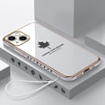 thumbnail image 1 of Funda ultrafina chapada para iPhone 12 11 13 14 Pro Max Plus, Funda protectora de parachoques de lujo para iPhone 12Pro, Funda de silicona Tan Jianjun unisex, 1 of 2