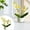 White, variant on BinKFF Artificial Flowers Mini Potted Fake Plants Artificial Plastic Artificial Orchid Flowers Plants Topiaries for Home Office Desk Farmhouse Room Bathroom Centerpiece Decor