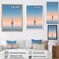 thumbnail image 4 of Designart "Tranquil Coast Pink Sailboat Snapshot I" Coastal Floater Framed Canvas Prints, 4 of 5