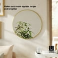 thumbnail image 3 of Umbra Hubba 24" Round Wall Mirror Metallic Finish Brass, 3 of 9