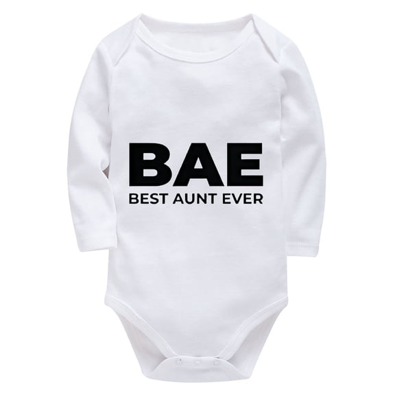BAE Best Aunt Ever Going Home Outfit for Baby Boy Long Sleeve Baby Girl Homecoming Outfit Newborn White Baby Onesie 3-6 Mont