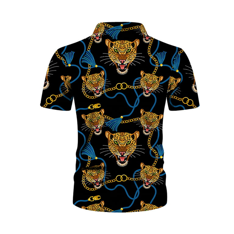 Gucci Men's Tropical-Print Cotton Shirt