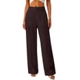 thumbnail image 2 of Dress Pants Women 2026 Elastic High Waist Wide Straight Leg Trousers Business Casual Office Work Pants Slacks, 2 of 5