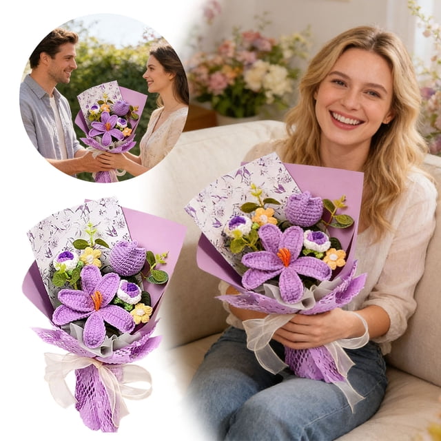 Bouquet For DIY Crafting Knit And Floral For Home And Projects Knitting compatible with Machines 22 Needle Knitted Throw Blankets Knitting compatible with Machines Knitting compatible with Machines