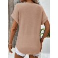 thumbnail image 4 of Tops Dokotoo para mujer con cuello en V, punto gofrado, moda, verano 2025, 4 of 6