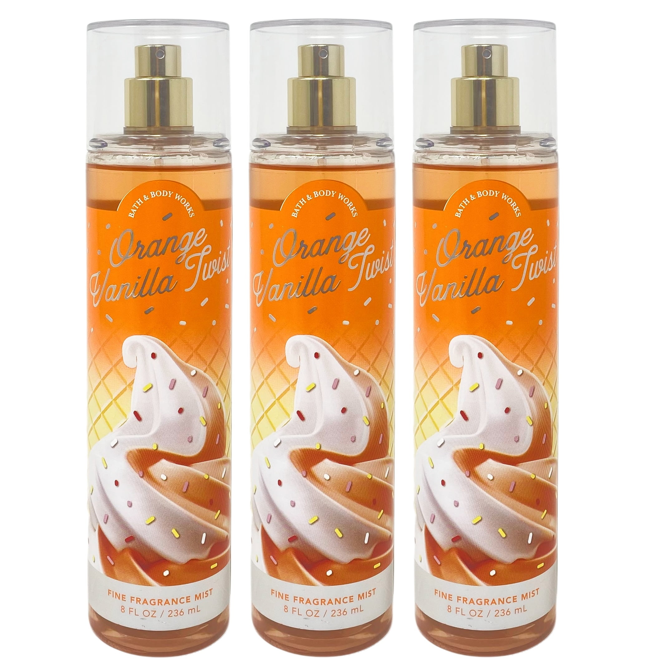 Bath and Body Works Orange Vanilla Twist Fine Fragrance Mist Trio Gift