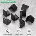 thumbnail image 2 of Uxcell 8-Pack L-Shape Angle Iron Caps, 1 x 1" Rubber Anti Slip Leg Cover for Shelves/Table, Angle Iron Foot Pads, 2 of 6