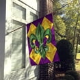 thumbnail image 2 of Carolines Treasures 8133CHF Mardi Gras Harlequin Fleur de lis Flag Canvas, Large, Multicolor, 2 of 2