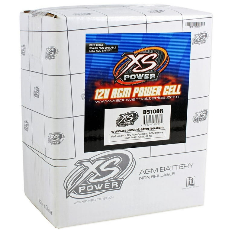 XS Power D5100R 12V Reverse Polarity 3100 Amp Sealed Powercell Car Battery