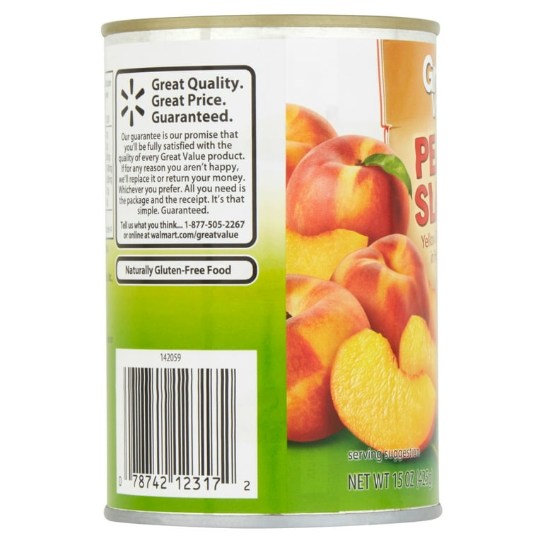 Great Value Sliced Peaches, 15.25 oz, Can - Walmart.com