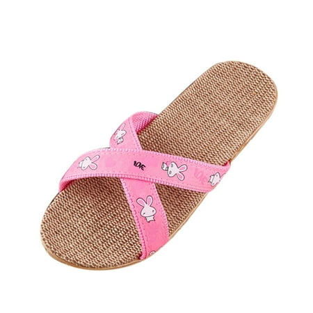 

Slippers For Fashion Ladies Women Breathable Bohemia Beach Slip On Shoes Flats Casual Sandals Valentine Slippers for Women Soft Cushion Slippers Women