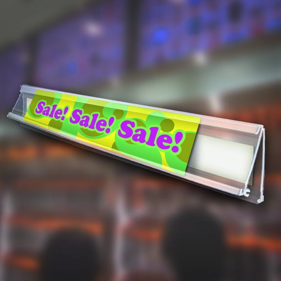 72"L x 1.25" H Clear Flip Up C-Channel, 5-Pack