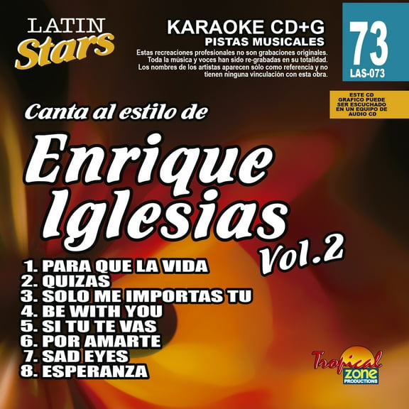 Karaoke Latin Stars 073 Enrique Iglesias  Vol. 2