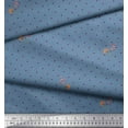 thumbnail image 3 of Soimoi Blue polyester Crepe Fabric Berries & Dots Fabric Prints By Yard 52 Inch Wide, 3 of 3