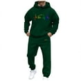thumbnail image 3 of VBTAPA Men's 2 Piece Outfits Heart Print Hoodies and Sweatpants Jogging Sweatsuit Sets Trendy Casual Sports Suits with Pockets Sales of the Day Army Green XXL, 3 of 6