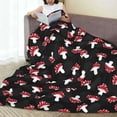 thumbnail image 6 of Honeii Cartoon Mushroom Print Fleece Blanket - Throw Blanket for Bed, Sofa, Couch, Camping, and Travel , Microplush Ultra Soft Warm Blanket-40"x30", 6 of 7