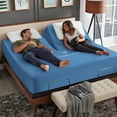 thumbnail image 3 of JS Sanders 800 Thread Count 100% Egyptian Cotton Premium 3 Piece Duvet Set - Breathable All Season Comforter Cover with Zipper Closure & Corner Ties ( Full/Queen Mediterranean Blue), 3 of 8