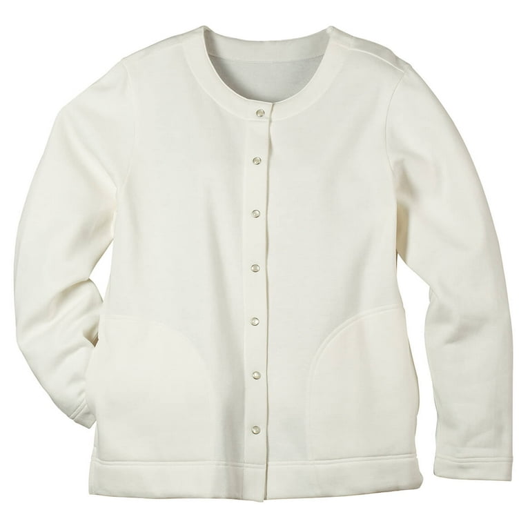 Button front hotsell sweatshirt cardigan