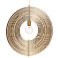 thumbnail image 6 of 31874-014 Eurofase Lighting Abruzzo - 1 Light Small Pendant - 17 Inches Wide by 18 Inches High-Wood Finish, 6 of 12