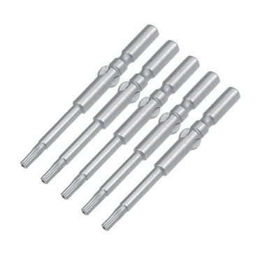 5 Pcs 60mm Long 5mm Dia Round Shank T10 Magnetic Torx Security Screwdriver Bits S2