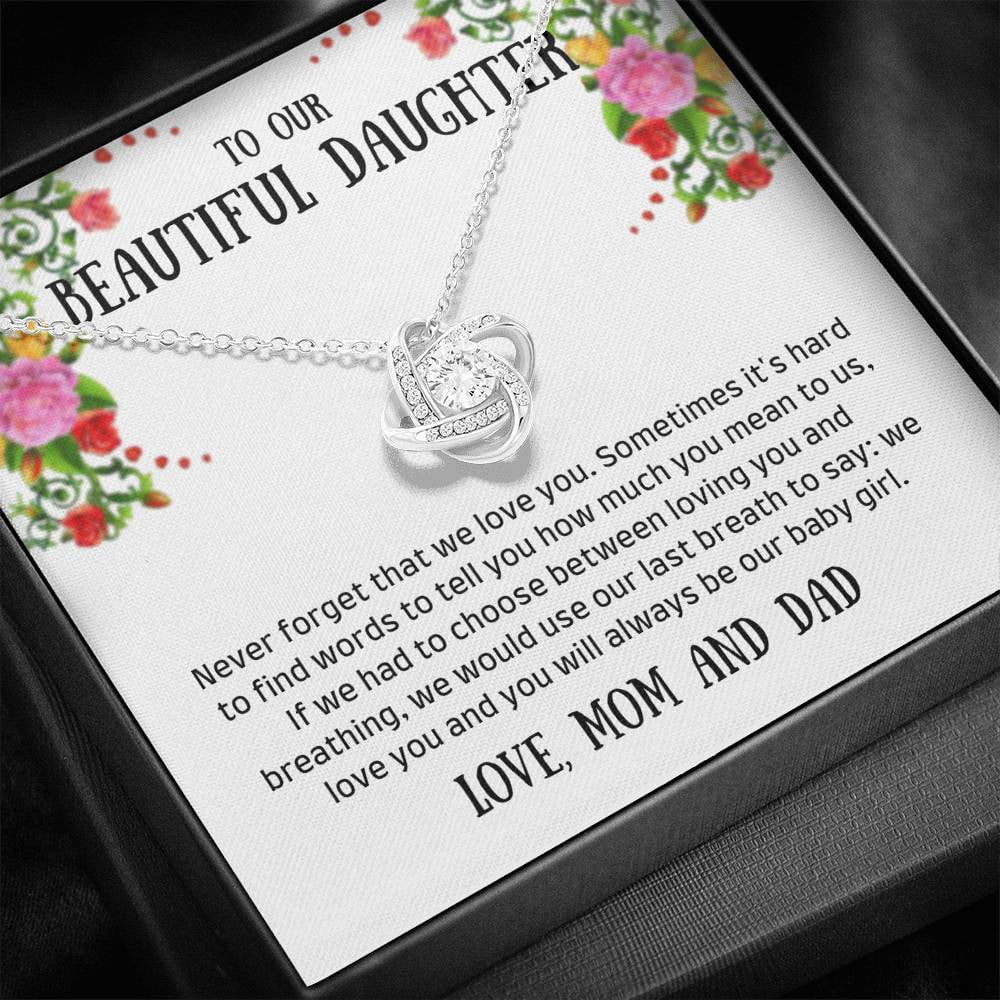 HULALA Portachiavi mamma da figlia figlio Never Forget That I Love You Mom Mummy Mothers Birthday Christmas Gifts Donna Portachiavi inciso grazie per tutte le cose che fai, Argento, Taglia unica