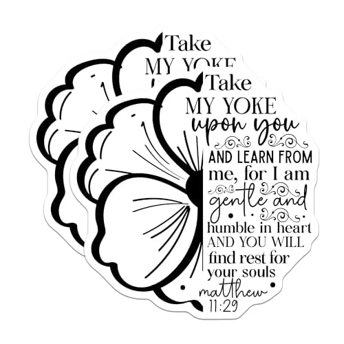 (2 Pack) Inspirational Christian Magnets - Bible Verse Decals - Religious Home - 5" On Longest Side - for Cars, Fridges, Toolboxes - Made in USA - MAG3847