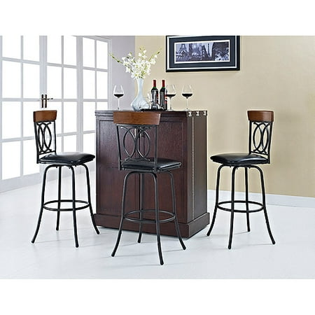 Linon O X 3-Piece Adjustable Stool Set, 24-30 inches Seat Height