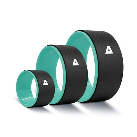 TRAKK Yoga/Fitness Wheel (3-Pack), Back Roller for Muscle Relaxation, Stretching Back for Pain Relief, Back Pain, Massages, Cracking and Popping, Multifunctional Yoga Wheel Back Wheel- Black/Green