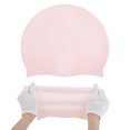 thumbnail image 5 of Gorro de natación sólido de silicona impermeable de 1 Pc rosa claro de Bargains Únicos, 5 of 5