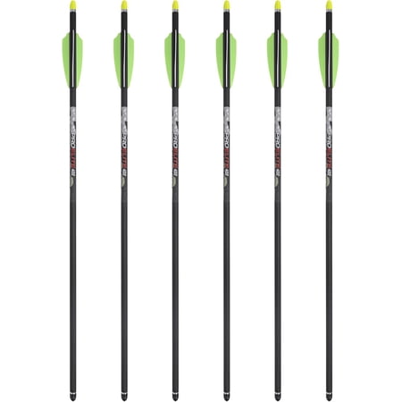 TenPoint Pro 400 Carbon Crossbow Arrows - 20 Pack of 6 - with -Nock HP & HP Aluminum Bushing