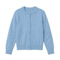 thumbnail image 2 of Cethrio Girls Cardigan Sweaters, Lightweight Fall Long Sleeve Crewneck Girls Knitted Cardigans Light Blue Size 10-11 T, 2 of 5