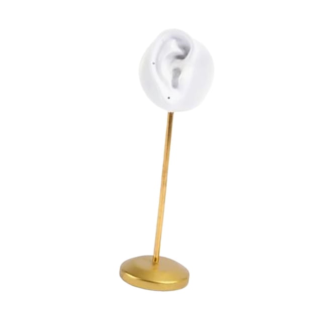 BELOVING Ear Stud Holder Ear Model Photography Prop Hanging Stable White Earring Left
