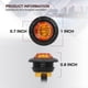 thumbnail image 5 of 100 Pcs 3/4 Inch Small Round Amber Side Marker Lights for Trailer, 5 of 5