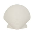 thumbnail image 6 of Coastal Ceramic Figurine for Home, Bathroom, Office, and Room Decor - Seashell Inspired Ornament for Living Room Styling - Modern Sculpture for Shelf and Coffee Table Display- 6", White, 6 of 11