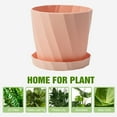 thumbnail image 5 of Maceta de plástico para exterior e interior, orificios de drenaje y bandejas para plantas., 5 of 5