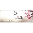 thumbnail image 2 of Cute Birds Sakura Extended Mouse Pad 31.5x11.8 Inch XL Cherry Blossom Flower Floral Non-Slip Rubber Base Large Gaming Mousepad Stitched Edges Waterproof Keyboard Mouse Desk Pad for Office Home, 2 of 6