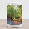 thumbnail image 2 of Rainforest Ceramic Toothbrush Holder, Roots of Mangrove Trees Turquoise Creek Nature Wildlife Themed Print, Decorative Versatile Countertop for Bathroom, 4.5" X 2.7", Green Brown, by Ambesonne, 2 of 4