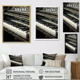 thumbnail image 4 of Designart "Serenity In Black And White Piano Keys" Music Floater Framed Canvas Art Print, 4 of 5