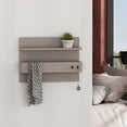 thumbnail image 2 of Ada Home Decor Furniture Hazel Light Mocha Wall Coat Rack with Shelf, 2 of 3