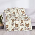 thumbnail image 3 of Naloa Flower Chicken Flannel Blankets - Thick and Warm Blanket for Winter, Soft Fuzzy Plush King Blanket for All Seasons40"x30", 3 of 6
