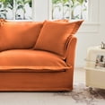 thumbnail image 2 of Modern Chenille Fabric Armchair with 1 Big Back Cushion and 2 Toss Pillows, 85cm Single Seat, 2 of 26
