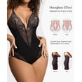 thumbnail image 4 of Body de encaje moldeador con control de abdomen para mujeres, con escote en V, espalda baja y sin mangas, talla 3XL., 4 of 5