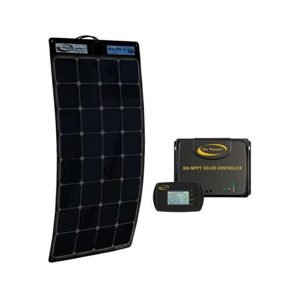 Go Power Kit Solaire GP-ECLIPSE-FLEX-190 Série Eclipse MPT Solaire; 190 Watts; Panneau Solaire Flexible; Noir