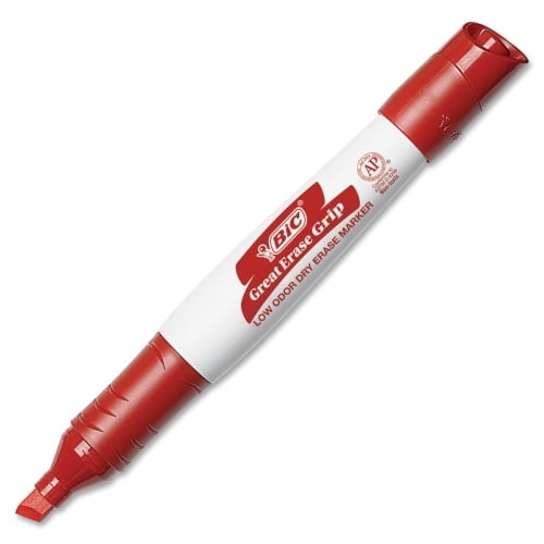 BIC Intensity Whiteboard Marker Fine Marker Point - Chisel Marker Point Style - Red - 1 Dozen