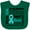 Green, variant on Inktastic Ovarian Cancer I Wear Teal Ribbon Tribute Boys or Girls Baby Bib