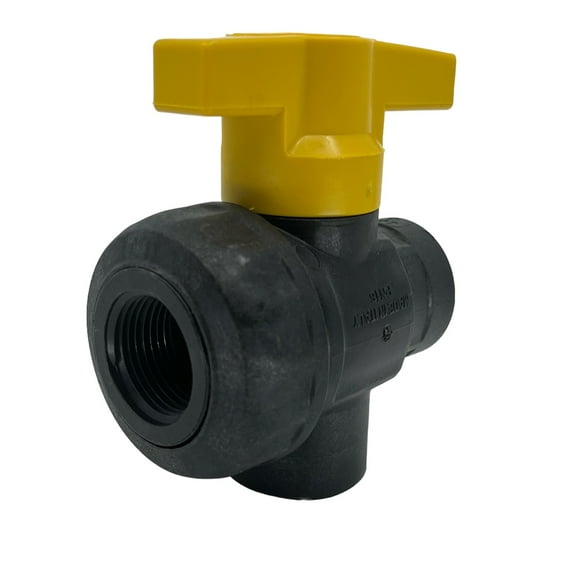 9951-3100N Hypro 1" NPT 3-Way Polypropylene Union Ball Valve