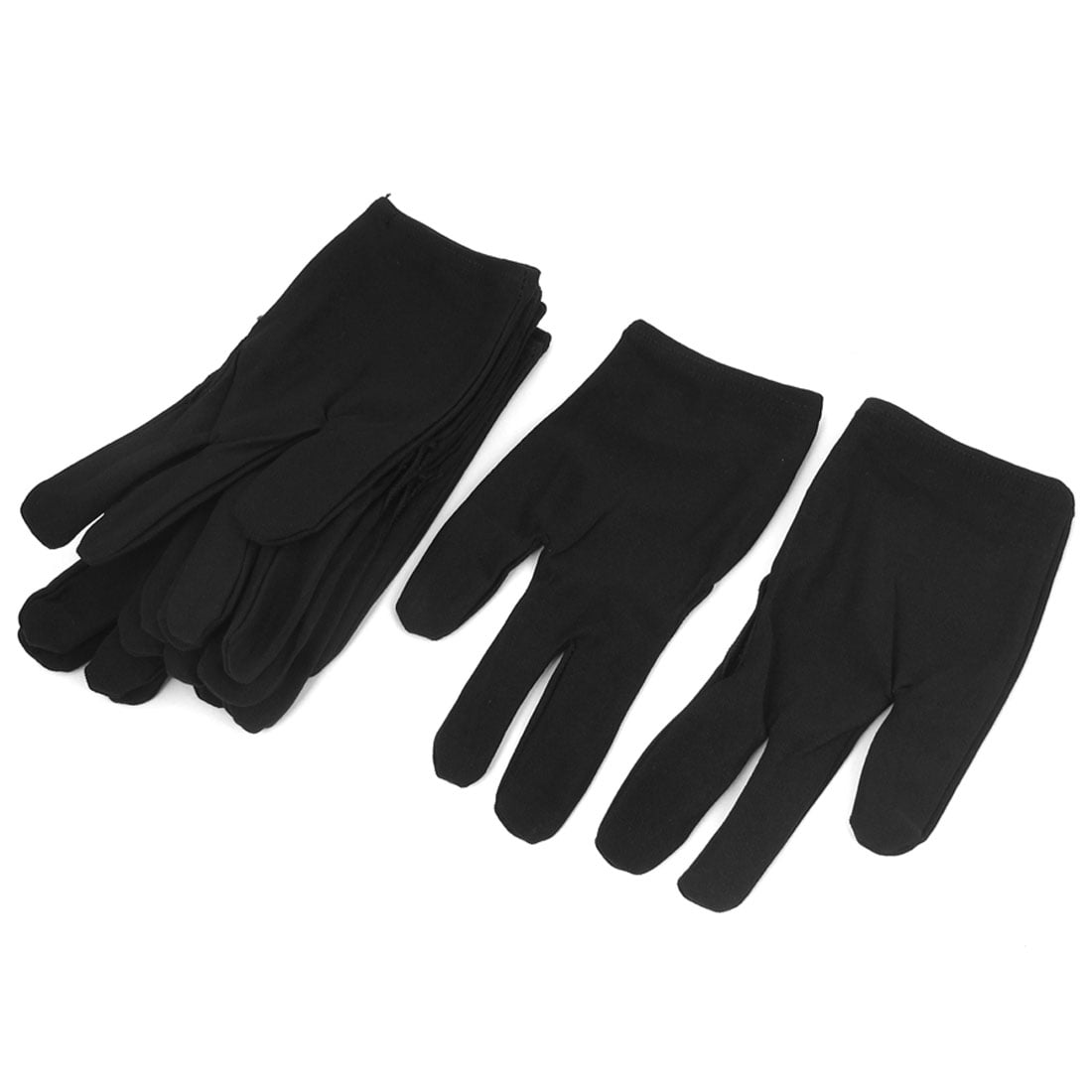Pack of 12 Pieces Black T&R sports Billiard Glove 3 Fingers Show Pool Cue Gloves 