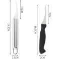 thumbnail image 5 of Limpiador manual de línea de camarones de acero inoxidable y plástico, herramienta de hilo para camarones, pelador de gambas (acero inoxidable), 5 of 5