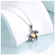 thumbnail image 2 of Collar Oso Perezoso Corazón High Monaco FashColl MXLCV-002 2 Pzs Gris/Dorado, 2 of 2