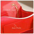 thumbnail image 4 of Suede Evening Bag Formal Clutch Purses for Women Sparkling Evening Bag with Detachable Chain for Prom Wedding Party, 4 of 6
